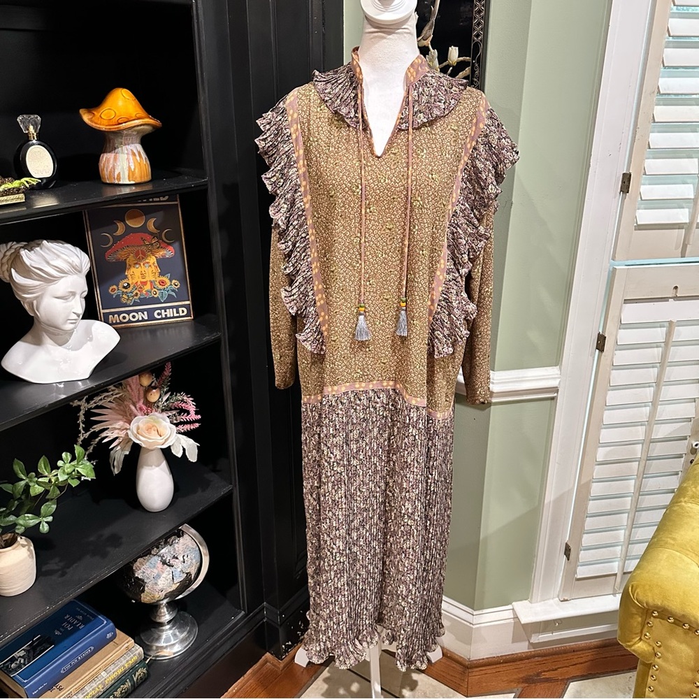 Vintage Diane Freis Boho Maxi Dress